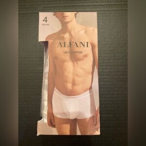 Alfani‎ Men’s 4 Pack Trunks Boxer Briefs in White Size Small 29-31 NWT